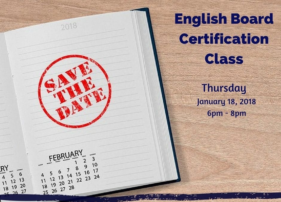 English Board Certification Class