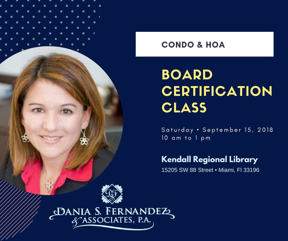 condo & hoa board certification class